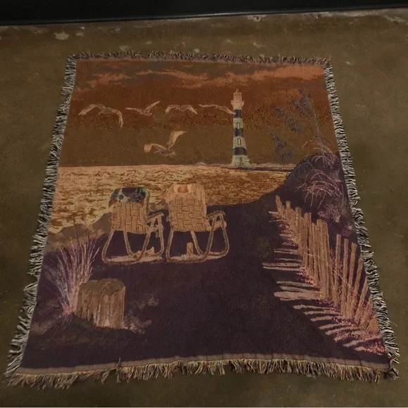 Beautiful Beach Scene Tapestry Blanket - Picture 4 of 4